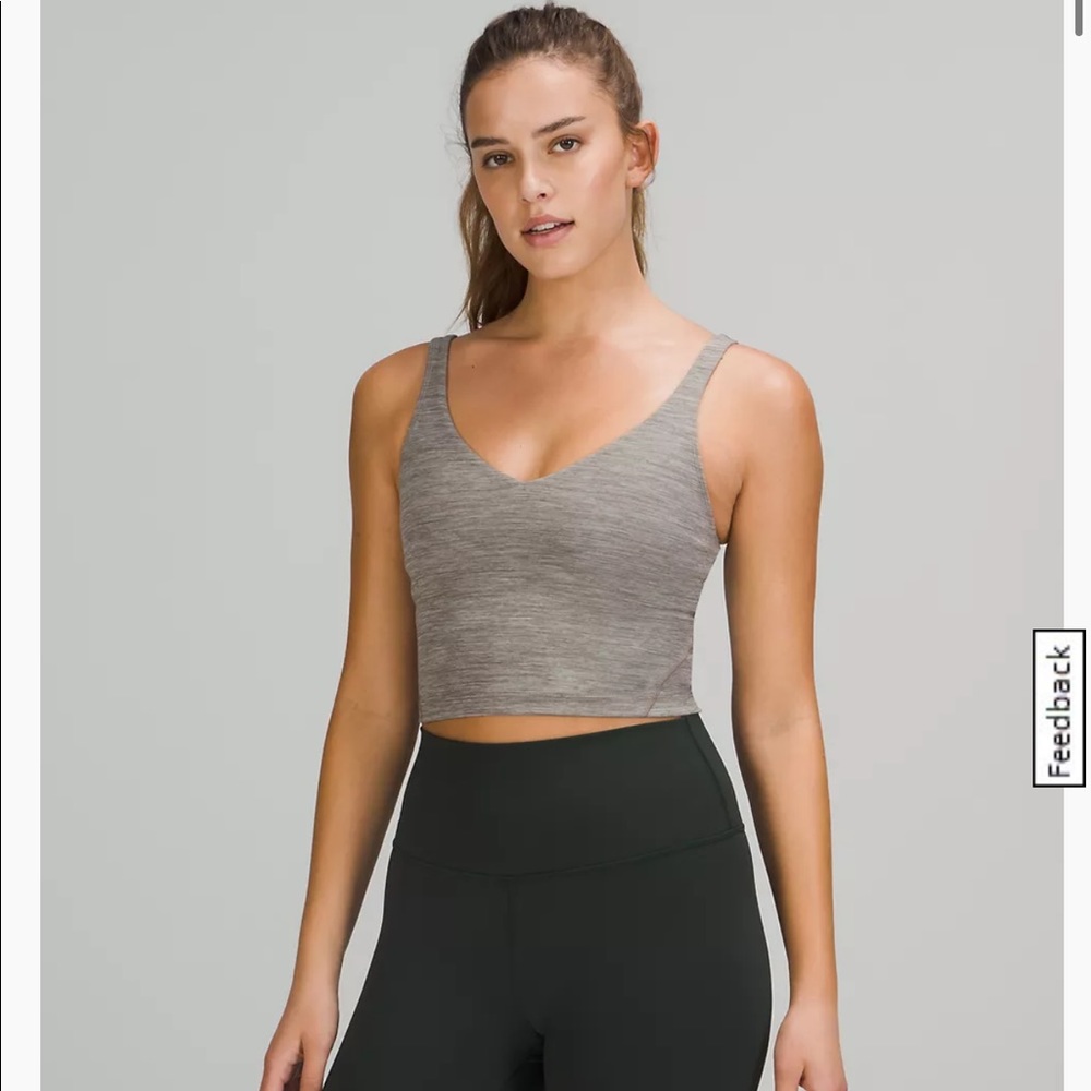 Lululemon Cropped Align Tank Top Size 10 Heathered Rover